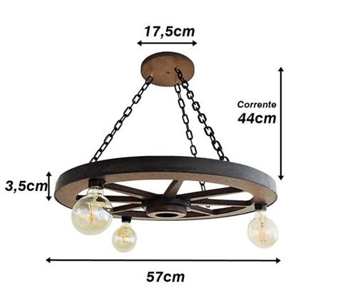 Roda De Carro A Pendente Lumin Ria Mdf Lustre Decora O S Tio Ch Cara