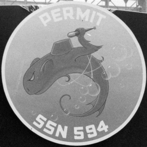 Close Up Of Uss Permit Ssn 594 Insignia Taken On 7 16 59 Submarine Personalized Items Permit