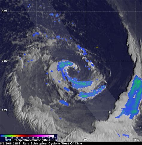 Rare Subtropical Storm Forms Off the Coast of Chile | NASA Global Precipitation Measurement Mission