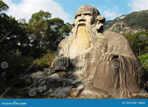 Giant statue of Laozi stock photo. Image of ancestor - 12631546