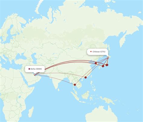 All Flight Routes From Sapporo To Doha Cts To Doh Flight Routes