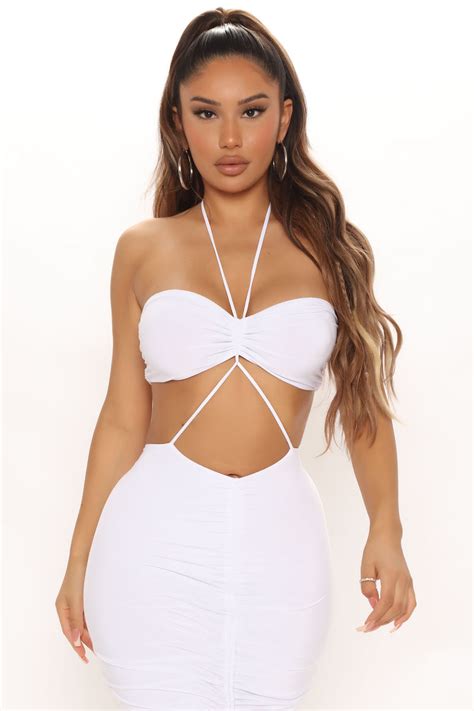 Its The Weekend Halter Midi Dress White Fashion Nova Dresses