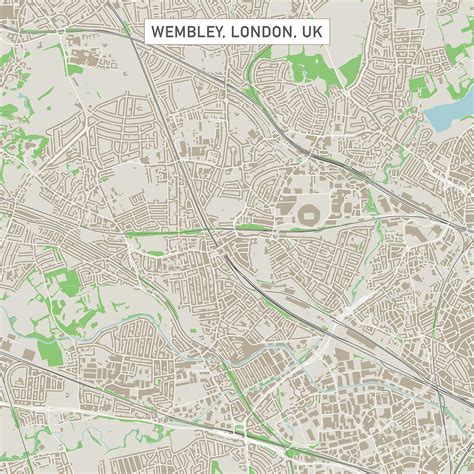 Wembley London Uk City Street Map Digital Art By Frank Ramspott Pixels