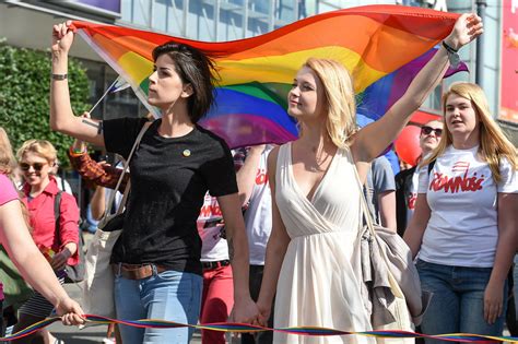 Equality Parade Warsaw Poland June 11 Women Holding Ha Flickr