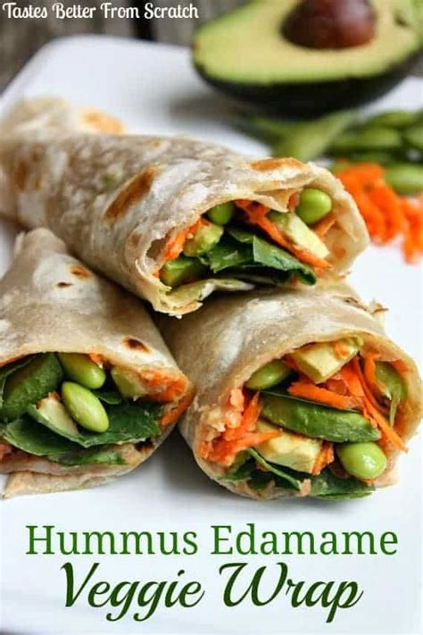 Hummus Edamame Veggie Wrap Tastes Better From Scratch