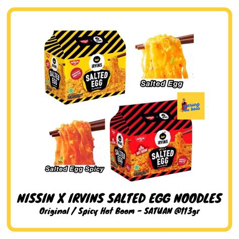 Jual Nissin Irvins Salted Egg Instant Noodles Spicy Salted Egg Hot Boom Irvins Nissin Instant