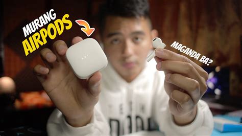 MURANG AIRPODS Haylou GT6 TWS Earbuds Unboxing Mic Test And