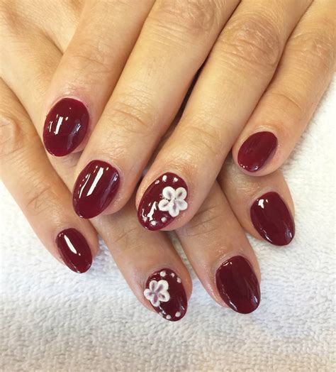 Dark Red Nail Art Designs Under Asia