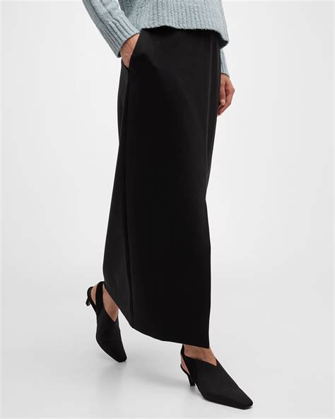 Eileen Fisher Petite Straight Front Slit Ponte Maxi Skirt Neiman Marcus