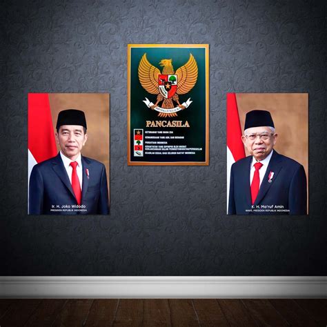 Jual Cetak Foto Presiden Dan Wakil Presiden BINGKAI Shopee Indonesia