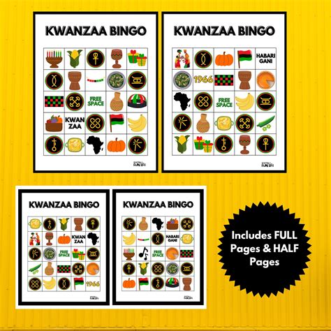 Kwanzaa Bingo Kwanzaa Games Printable Kwanzaa Party Games Kwanzaa