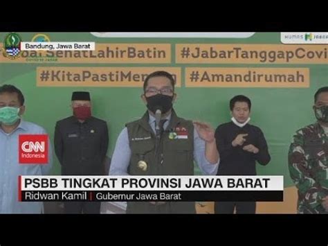 Psbb Tingkat Provinsi Jawa Barat Berlaku Mei Youtube