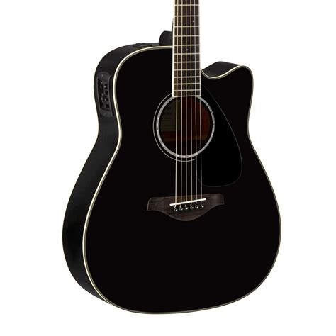 YAMAHA FGX830C BLACK CHITARRA ACUSTICA ELETTRIFICATA CUTAWAY NERA