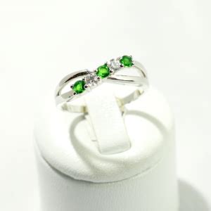 Bague Argent Infini Vert Bijoux L A R Ve