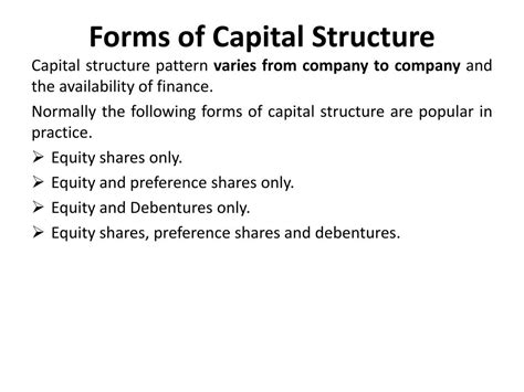 Ppt Capitalization And Capital Structure Powerpoint Presentation