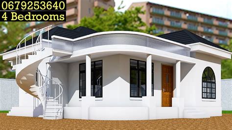 Ramani Za Nyumba Za Kisasa 4 Bedrooms House Plan 220803 0679253640