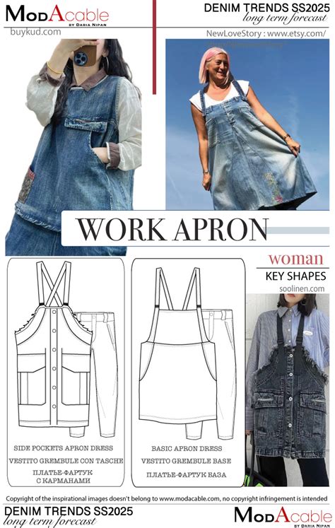 Ss Denim Work Apron Modacable