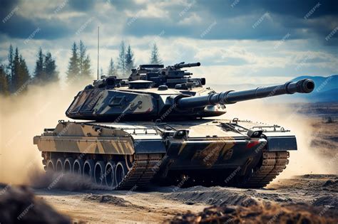 Premium AI Image | Strategic power large military tank vital for ...