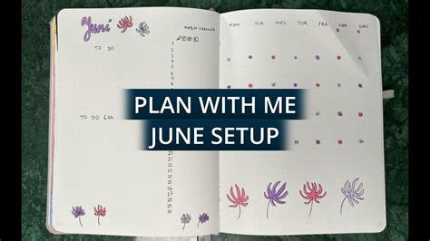 Plan With Me June Bullet Journal Setup Youtube