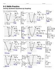 Solving Quadratics By Graphing Pdf NAME DATE PERIOD 9 2 Skills