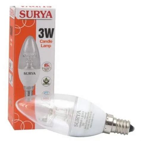 Cool White Lighting 3W Surya LED Candle Lamp At Rs 100 Piece In New