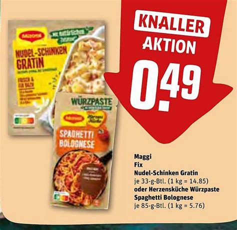 Maggi Fix Nudel schinken Gratin Oder Herzensküche Würzpaste Spaghetti