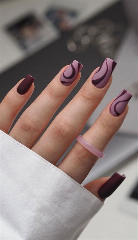 Embrace Autumn With Stunning Nail Art Ideas Plum Purple Nails