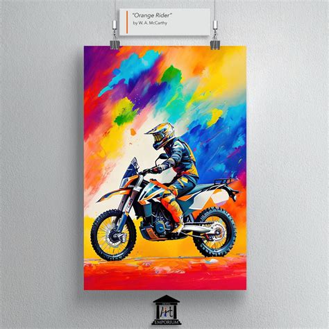 Ktm Endurance Riding Print Ktm Motorcycle Painting Ktm Etsy