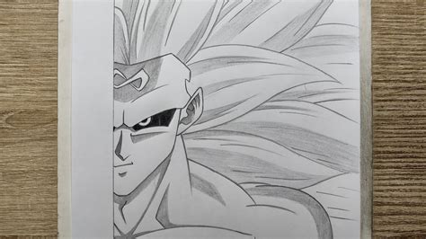 How To Draw Infinity Goku Half Face Step By Step Drawing Goku Ssj