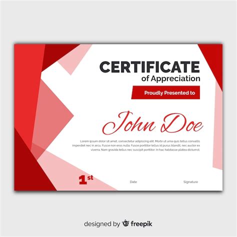 Free Vector | Abstract certificate template