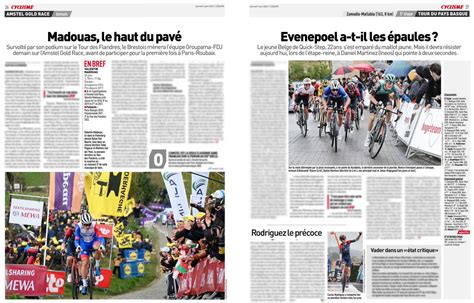 Renaud Breban On Twitter M Dia Double Page Cyclisme Dans