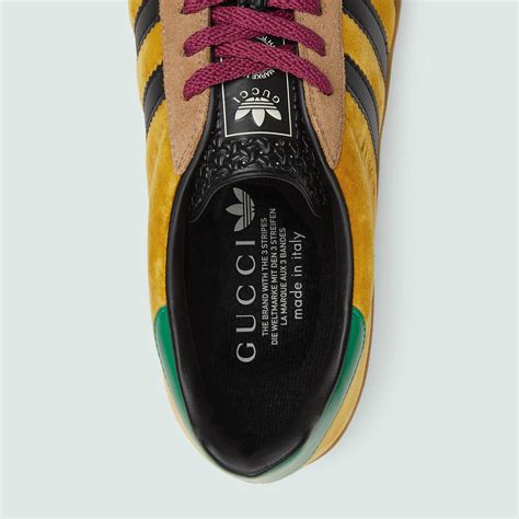 Adidas X Gucci Men S Gazelle Sneaker In Yellow Velvet Gucci Uk