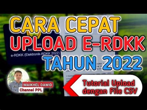 Cara Cepat Upload Erdkk Tahun Youtube