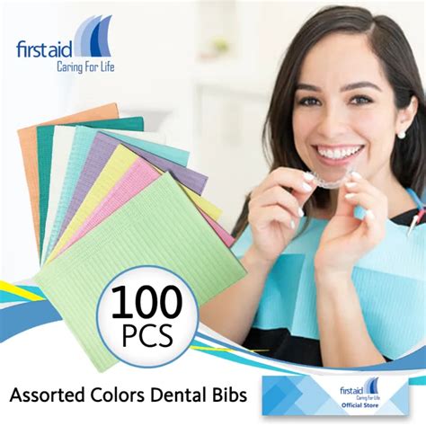 First Aid Dental Bibs Pcs Ply Assorted Colors Lazada Ph