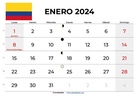 Calendario Enero Colombia Para Imprimir Nbkomputer