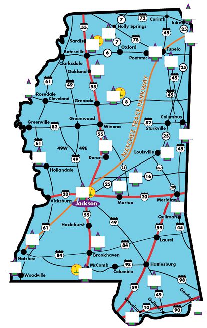 Mississippi State Parks Map – Verjaardag Vrouw 2020