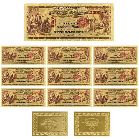 Notas de ouro americano collectible 1875 ano um dólar banhado a ouro do