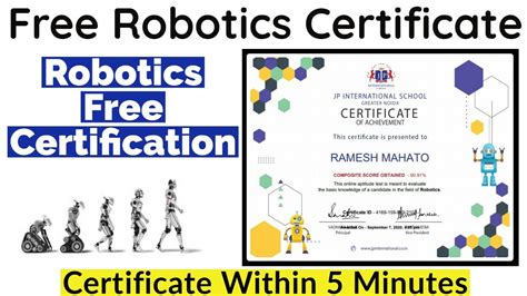 Robotics Free Certification Verified Certificate Free Certificate