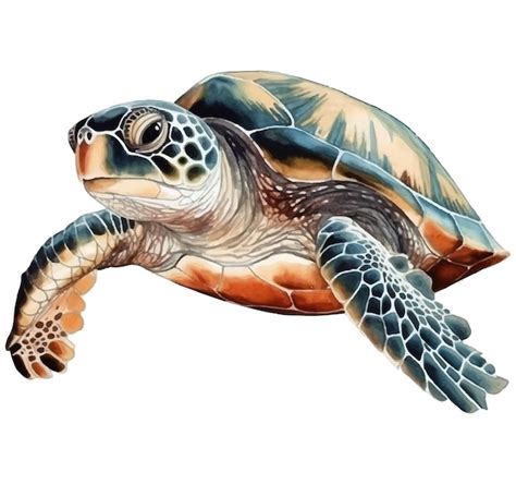 Premium Vector Sea Turtle In Watercolor Style Illustration