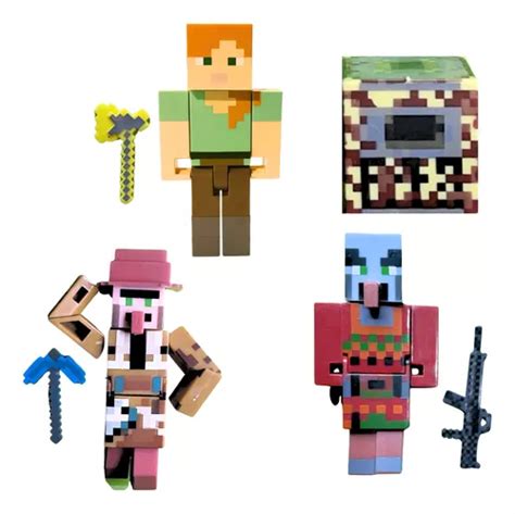 Juego Minecraft Set Colección Muñecos Fichas Cuotas Sin Interés