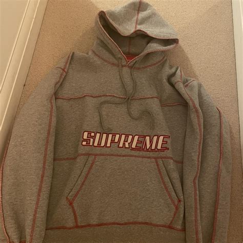 Supreme Coverstitch Hoodie Depop