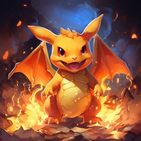 Fiery Spark: The Pikachu-Charizard Fusion - Once In A Blue Moon