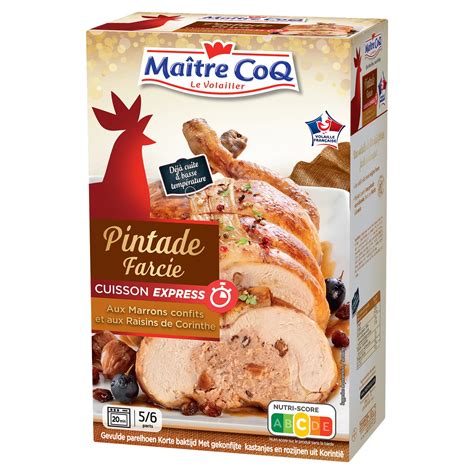 Maitre Coq Pintade Farcie Aux Marrons