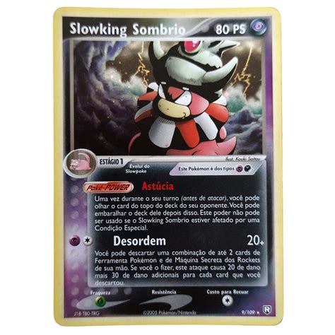 Carta Antiga Pokemon Dark Slowking Holo Rare Ex Team Rocket