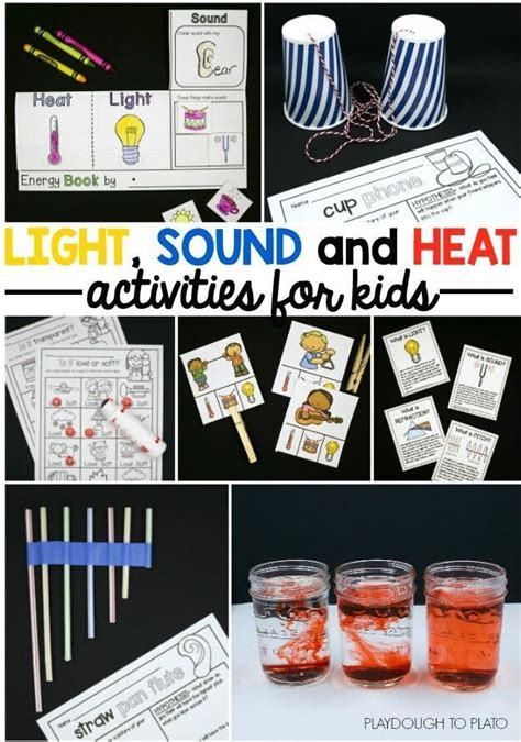 Heat Light And Sound Energy Activities