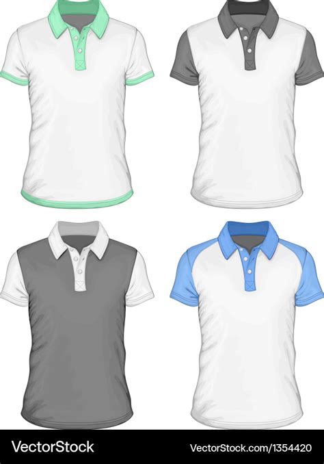 Mens Polo Shirt Design Templates Royalty Free Vector Image