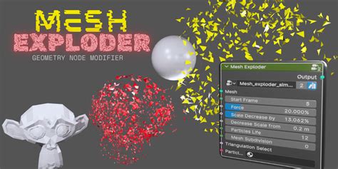 Mesh Exploder Geometry Nodes Modifier Blender Market