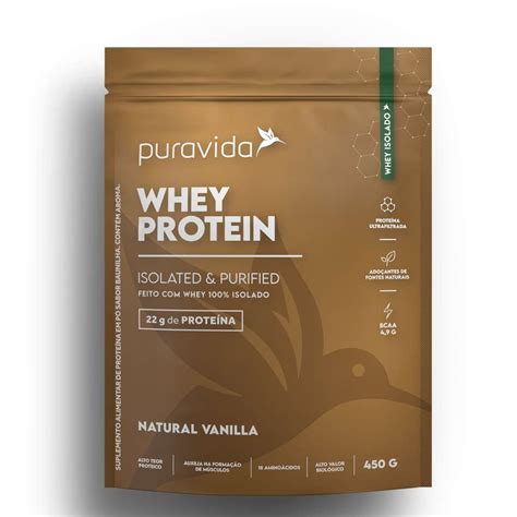 Whey Protein Isolado Natural Vanilla 450g Puravida UniNatural