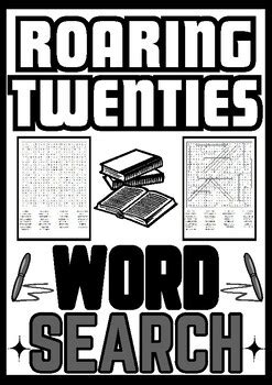 Roaring Twenties S Word Search Puzzle No Prep Activity Worksheets