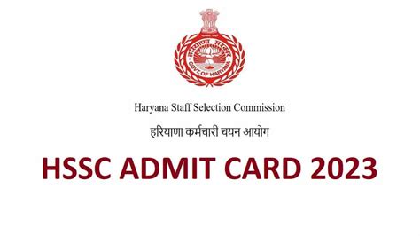 HSSC TGT Admit Card 2023 Released At Hssc Gov In Check Exam Date